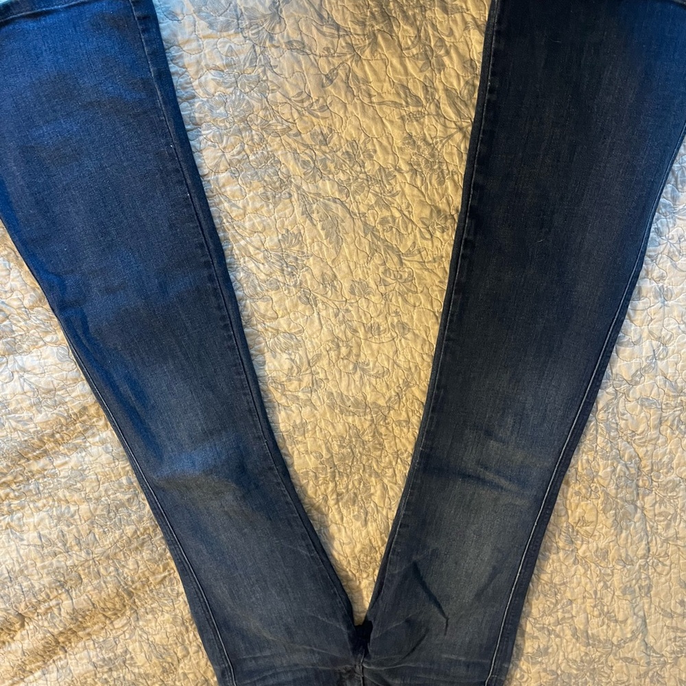 7 For All Mankind Dark Blue Skinny Jeans